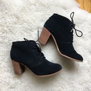 TOMS Lunata Lace Up High Heel Booties